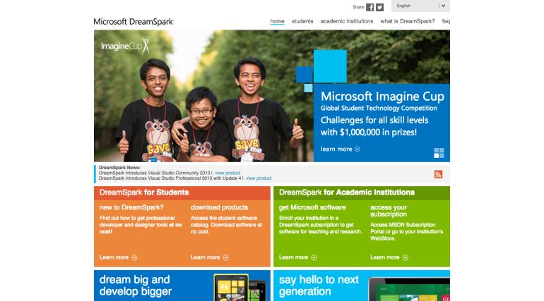 Microsoft DreamSpark Programs