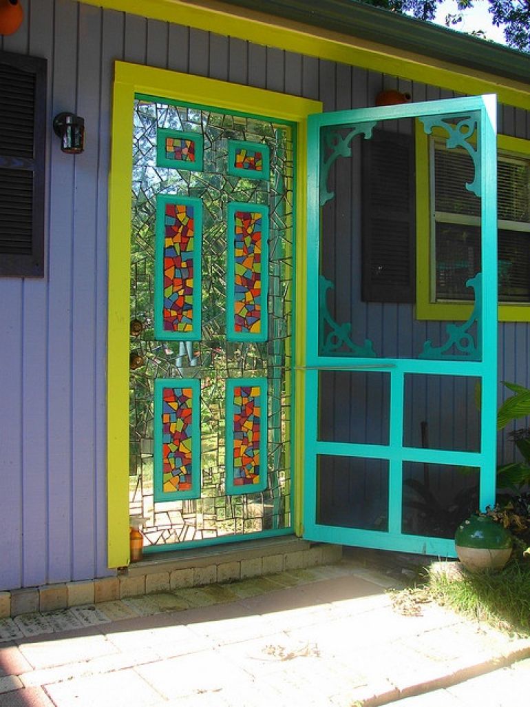 Mirrored Mosaic Door  