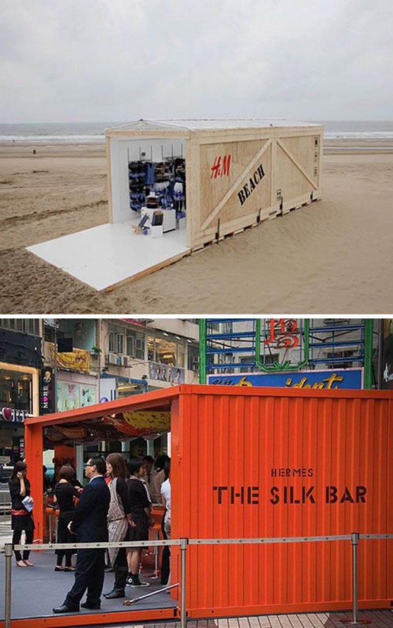 H&M and Hermes show us how easy it is to use a shipping container as a pop up shop