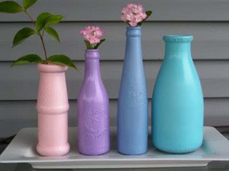 coloured bottles