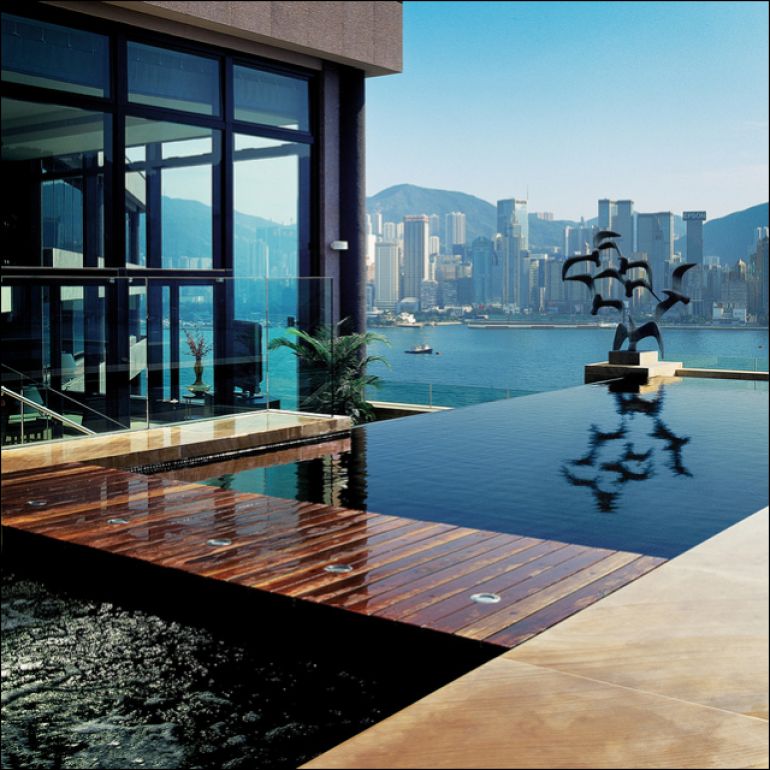 Infinity pool overlooking Hong Kong