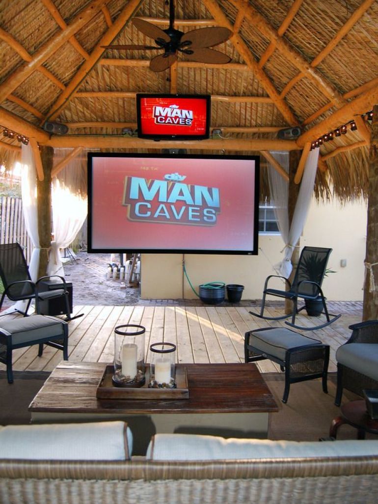 An Open Air Pavilion for Summer time Mantertaining in the Man Cave
