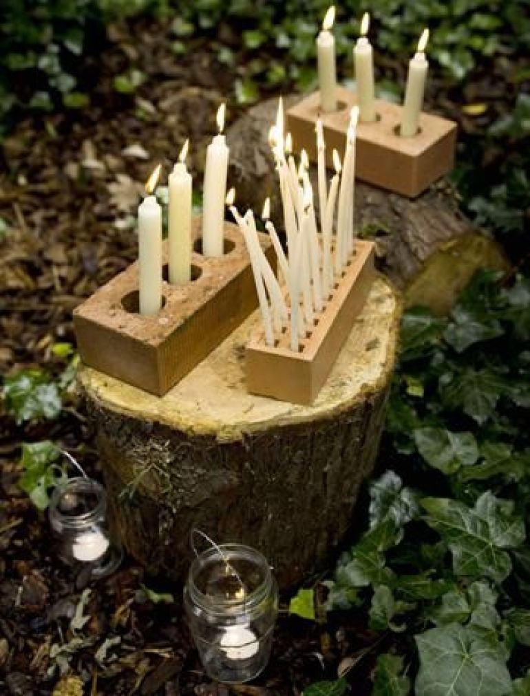 Recycled Brick Candleholder