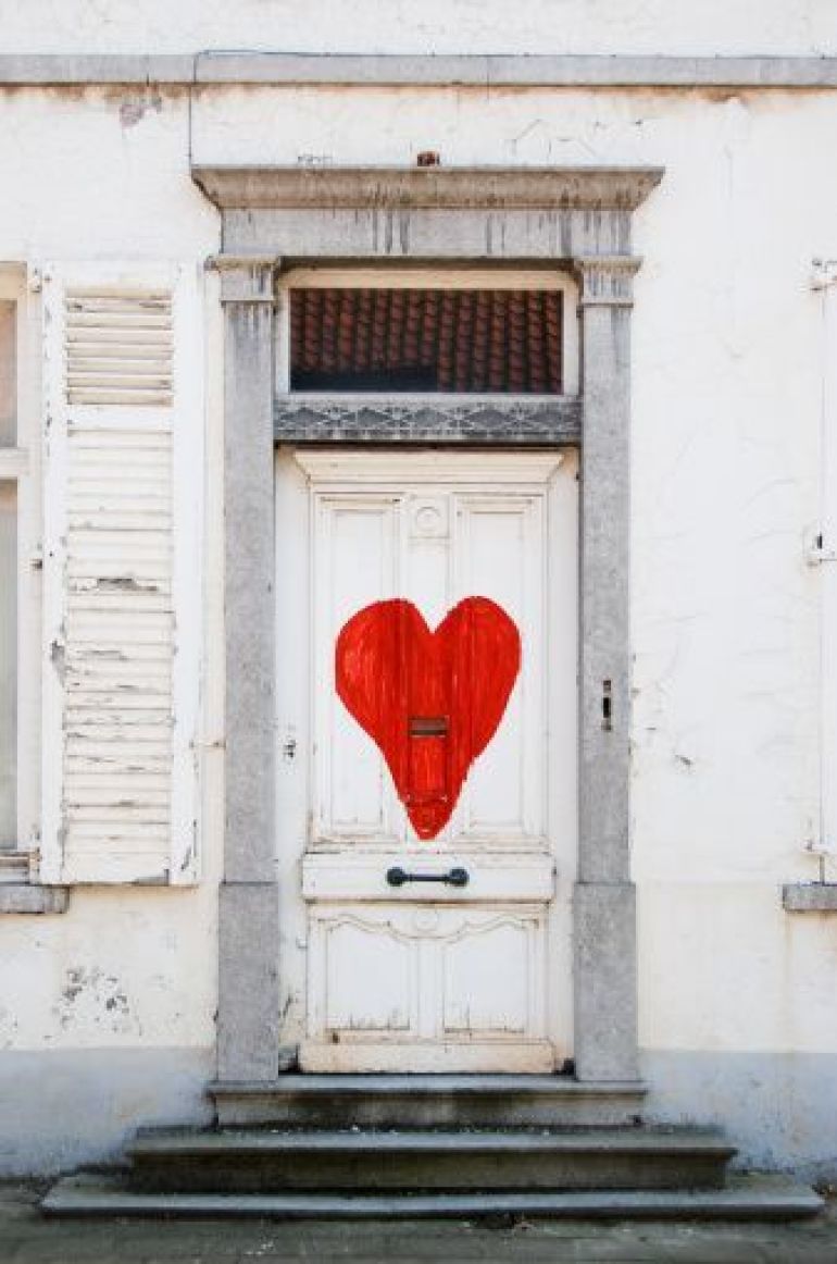 Painted Heart Door