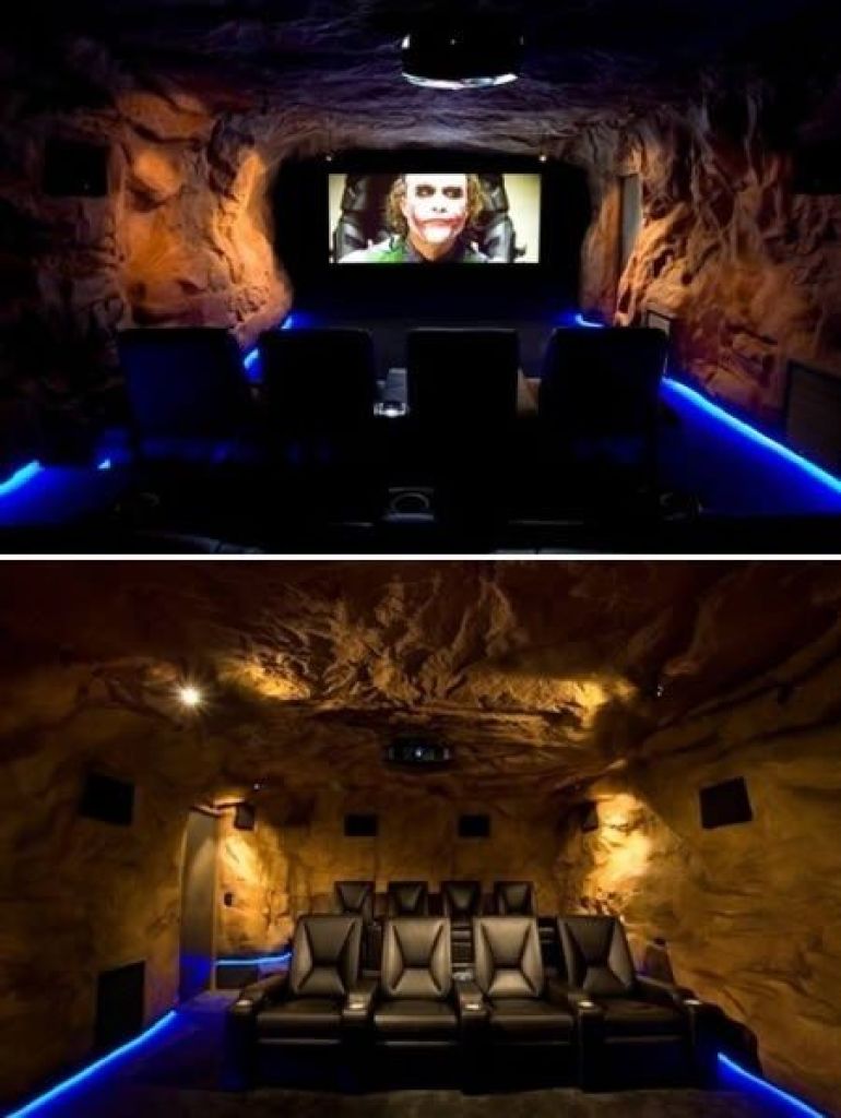 An *Actual* (Man) Cave Decked Out Like a Cinema
