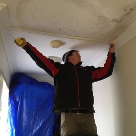 Remove & Reinstall damaged ceiling