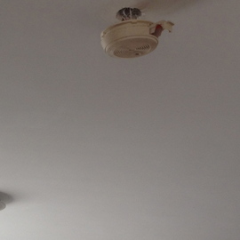 How dangerous can this be? Exposed hard wire cables and smoke de