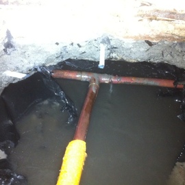 Under slab pipe repairs